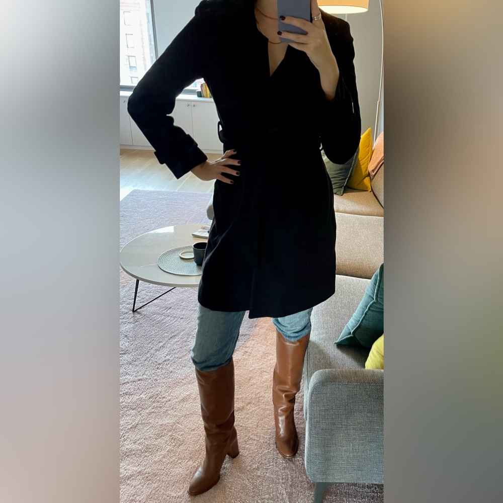 Black Anne Klein Chic Coat Size 4